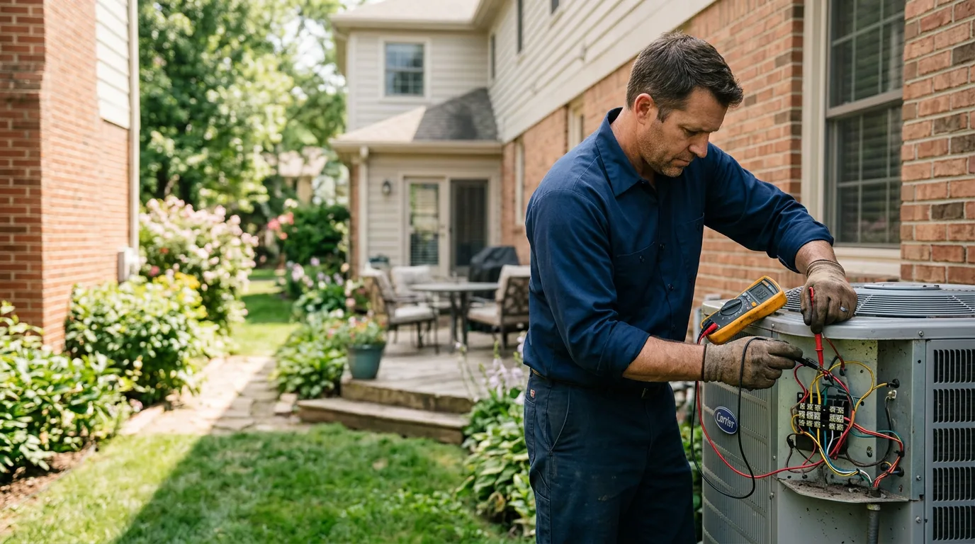 HVAC technician working near Reeseville, WI